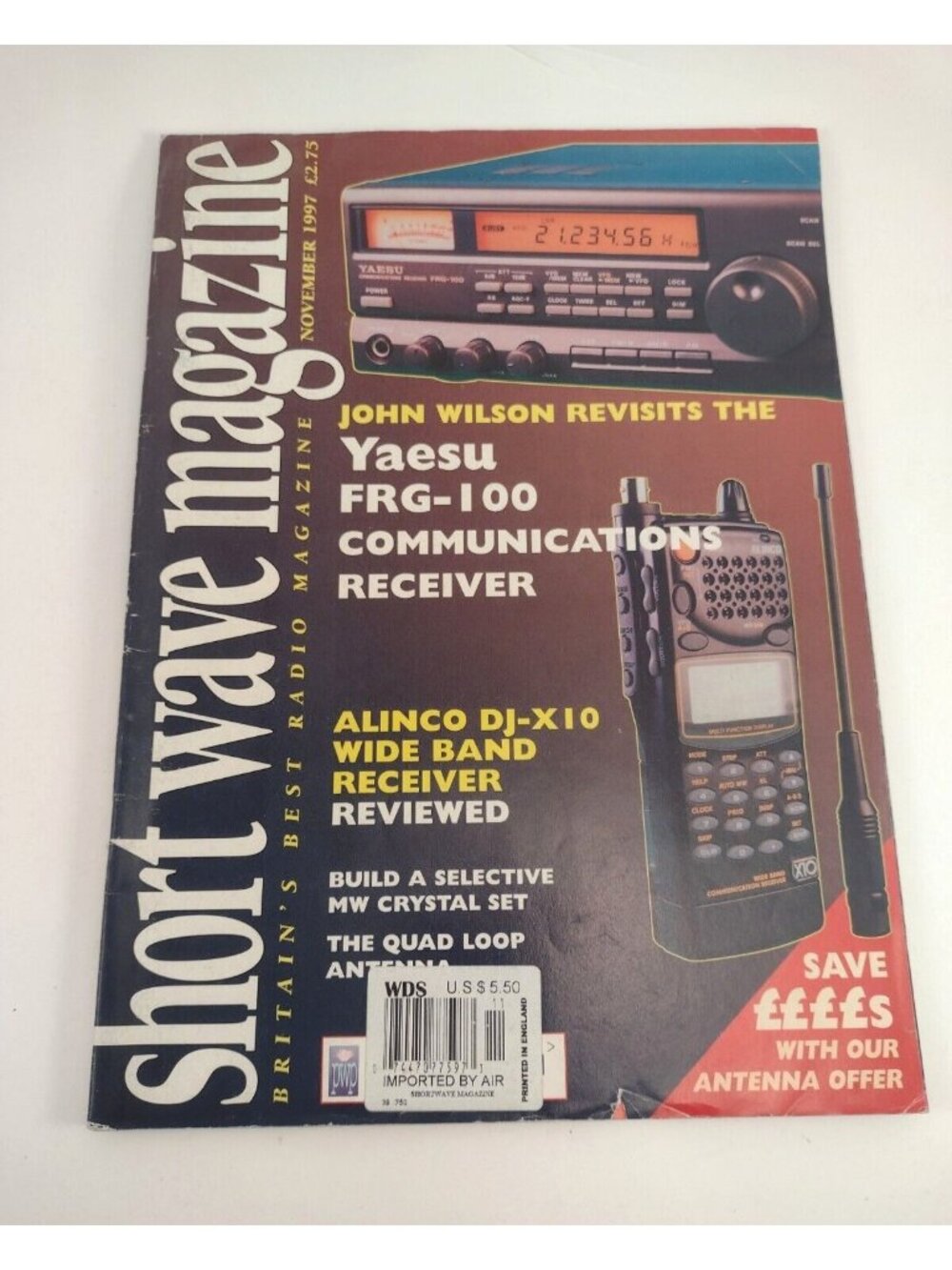 Short Wave Magazine Communications Receiver Nov 1997 Radio News British Scanner